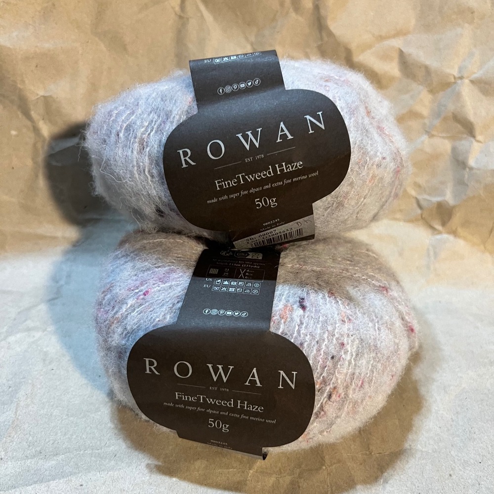 Rowan 100g Fine Tweed Haze Yarn Grey Alpaca Merino Wool 2 Skeins 00007